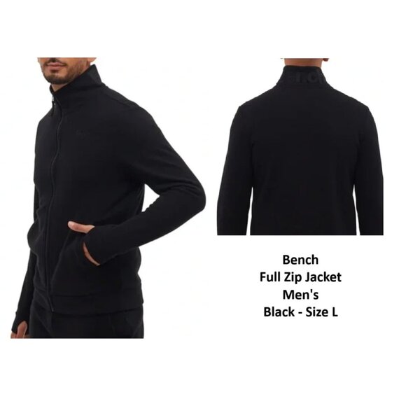 Bench Full-Zip Jacket Black Mens Size L - Picture 1 of 13